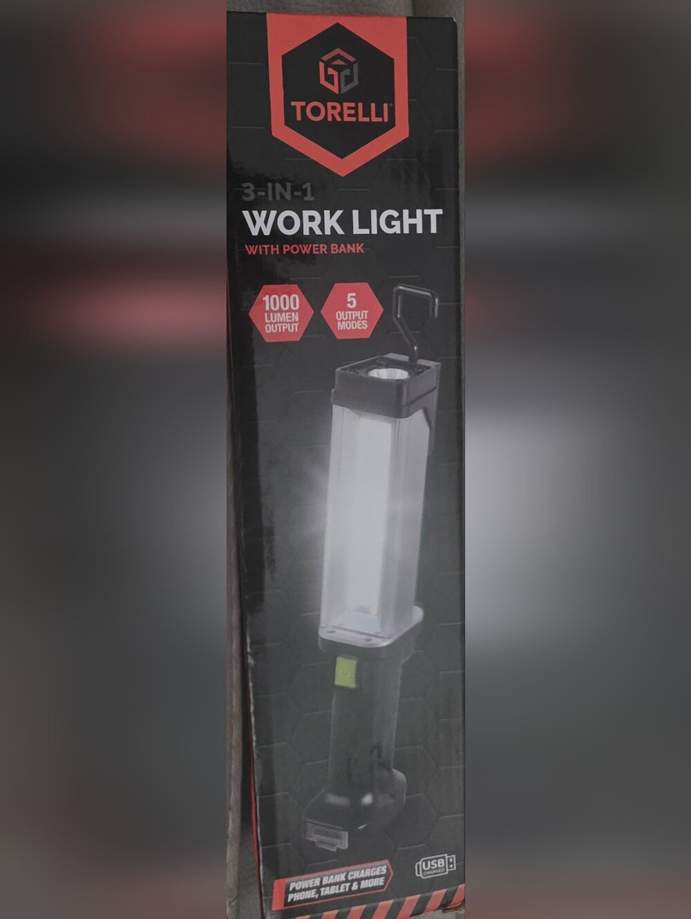 3 In 1 1000 Lumen Worklight With Power Bank
